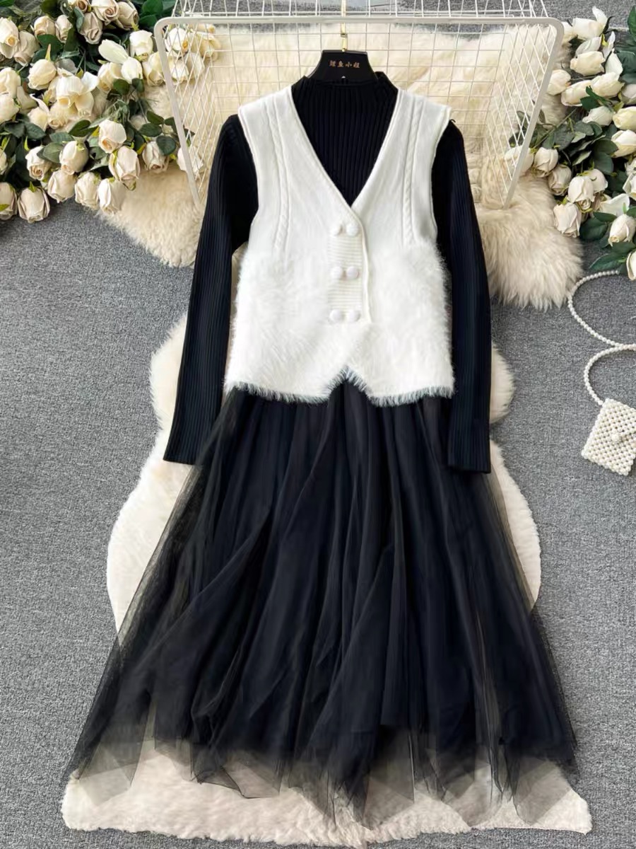 One more vacay sweater dress & waist coat KD138 images